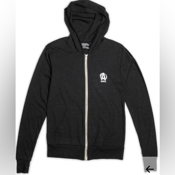 Charcoal Grey Animal Hoodie - Picture 2 of 5